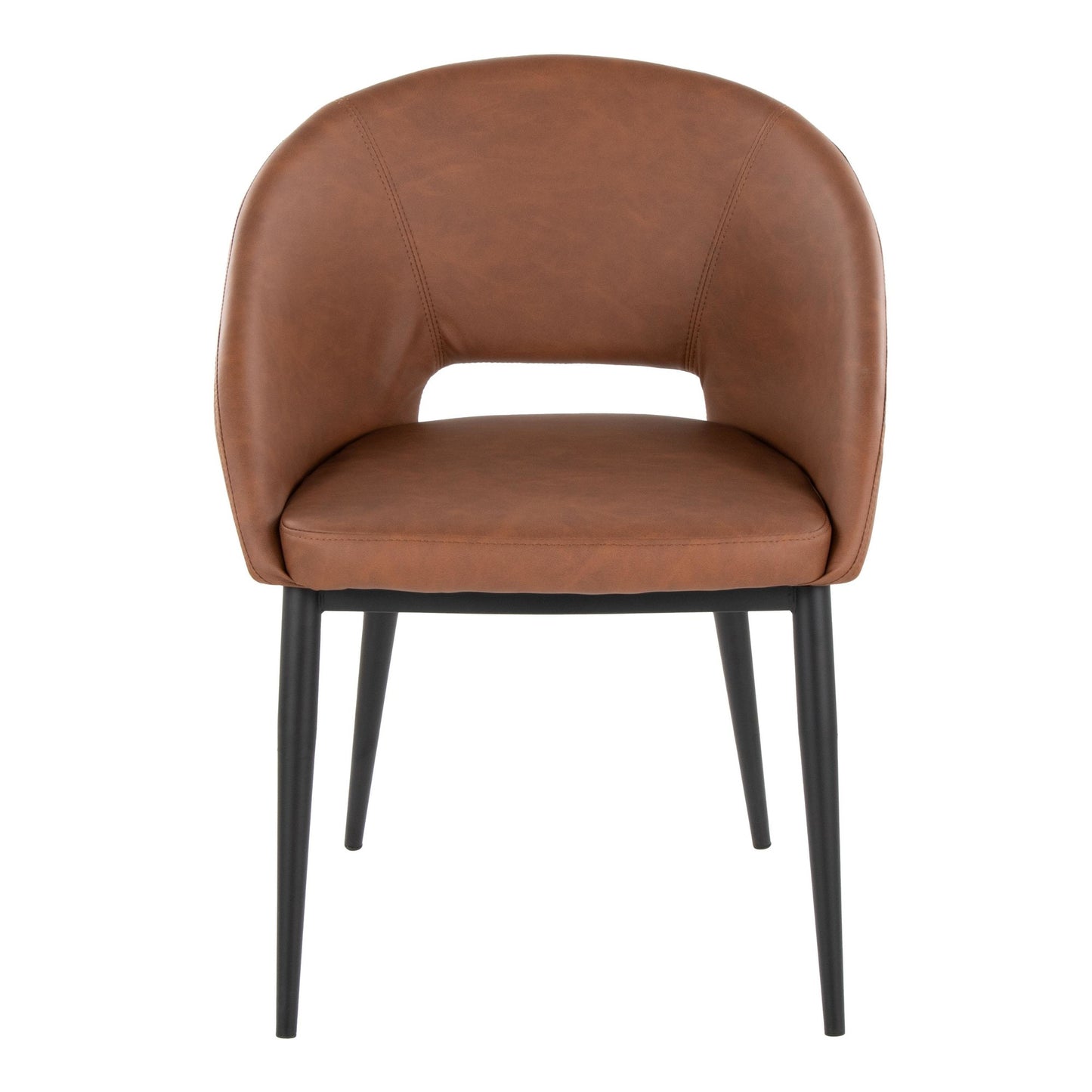 Renee Contemporary Chair in Black Metal Legs and Grey Fabric