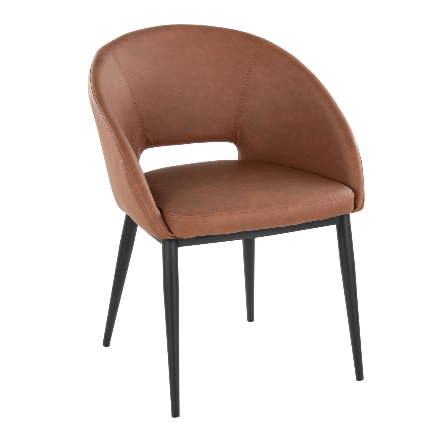 Renee Contemporary Chair in Black Metal Legs and Grey Fabric