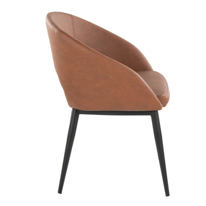 Renee Contemporary Chair in Black Metal Legs and Grey Fabric