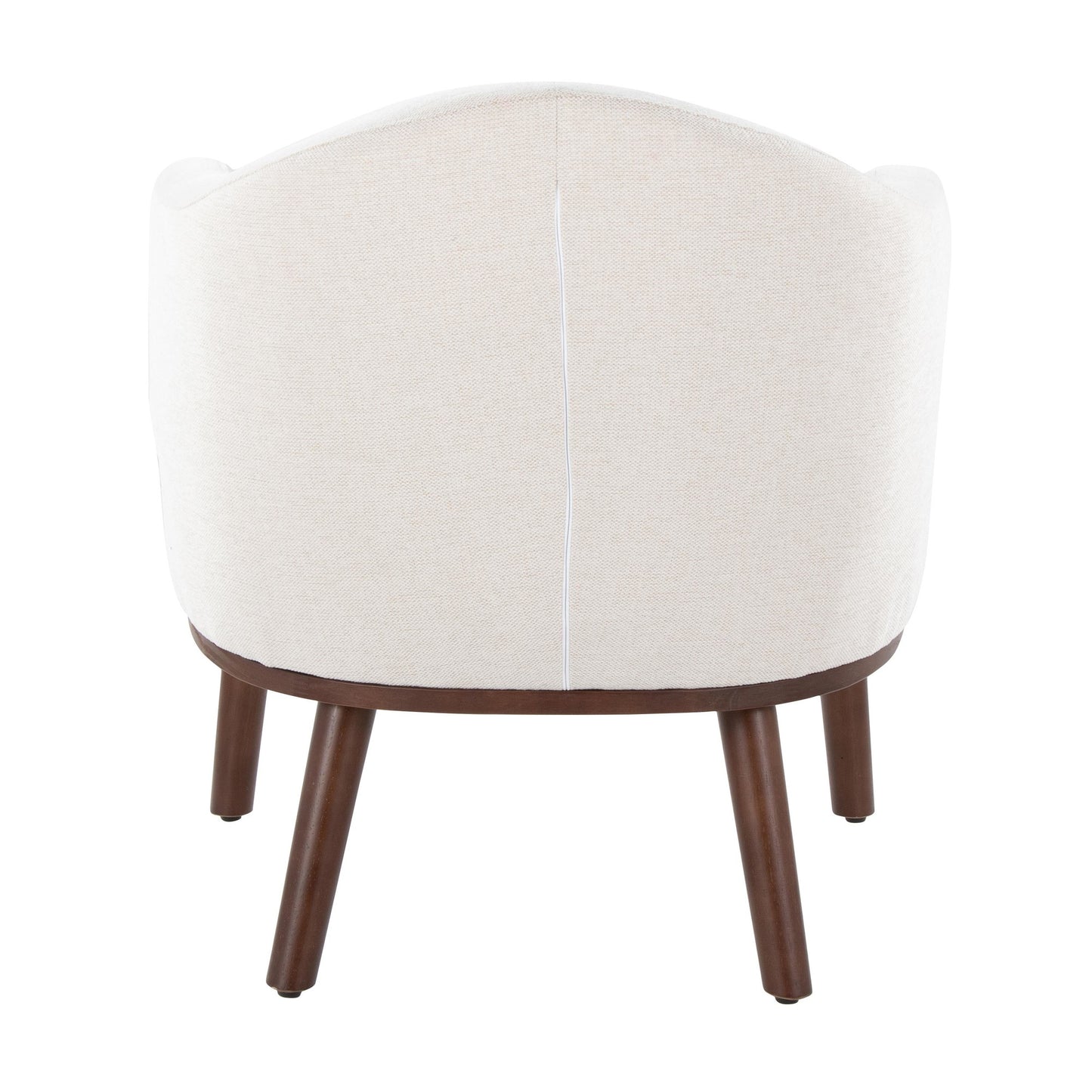 Ahoy Mid-Century Modern Accent Chair in Black Wood and Grey Fabric