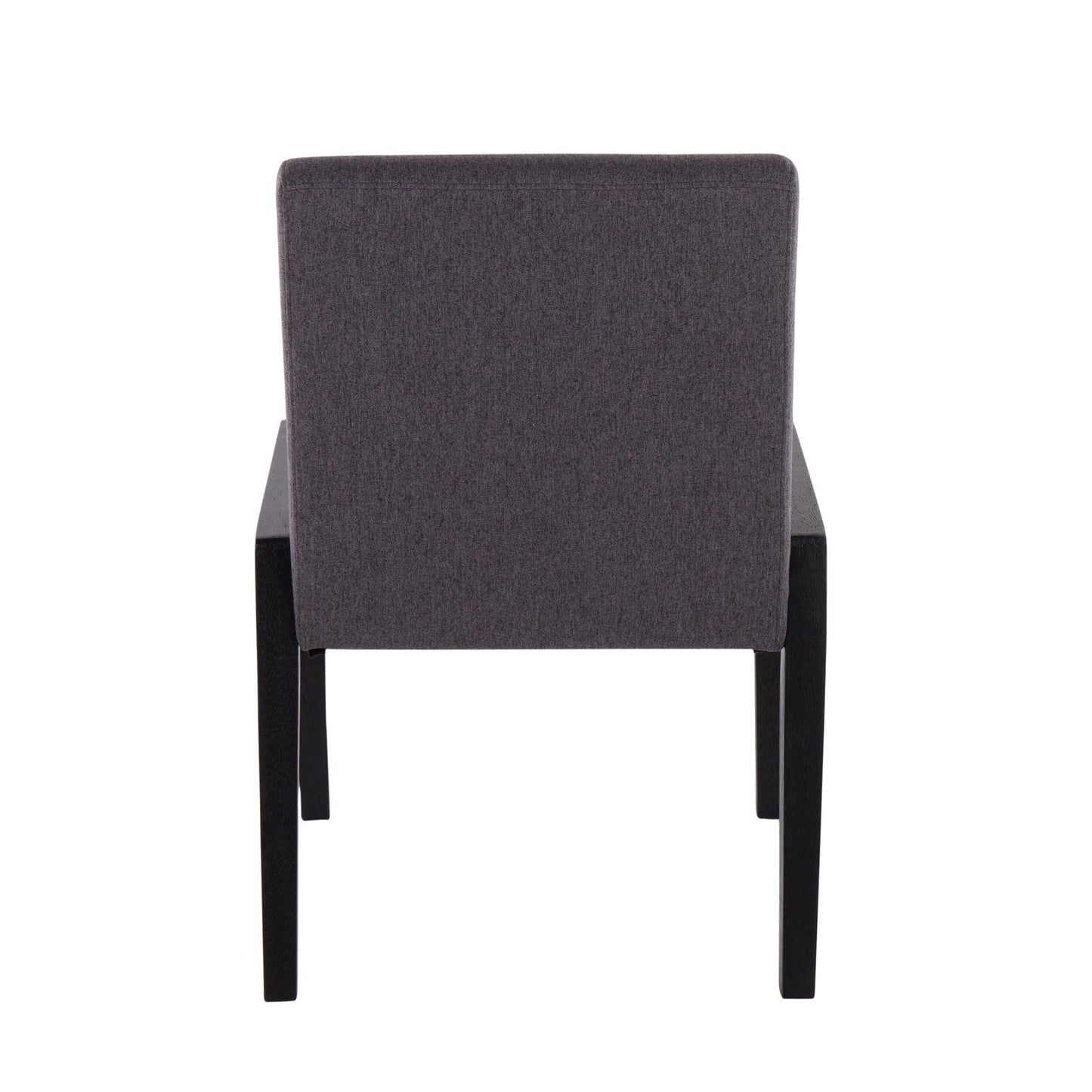 Carmen Contemporary Chair in Black Wood and Beige Fabric   - Set of 2