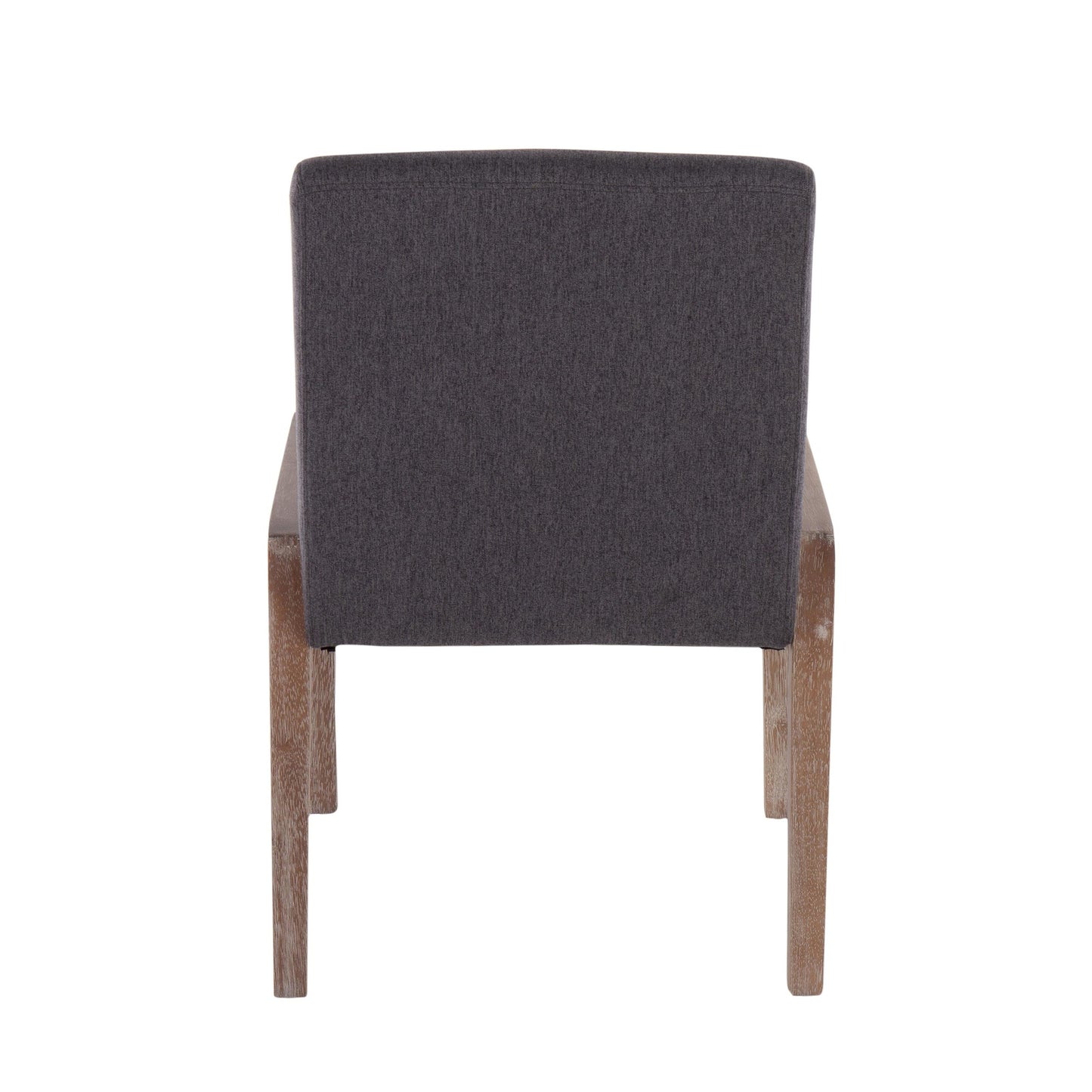 Carmen Contemporary Chair in Black Wood and Beige Fabric   - Set of 2
