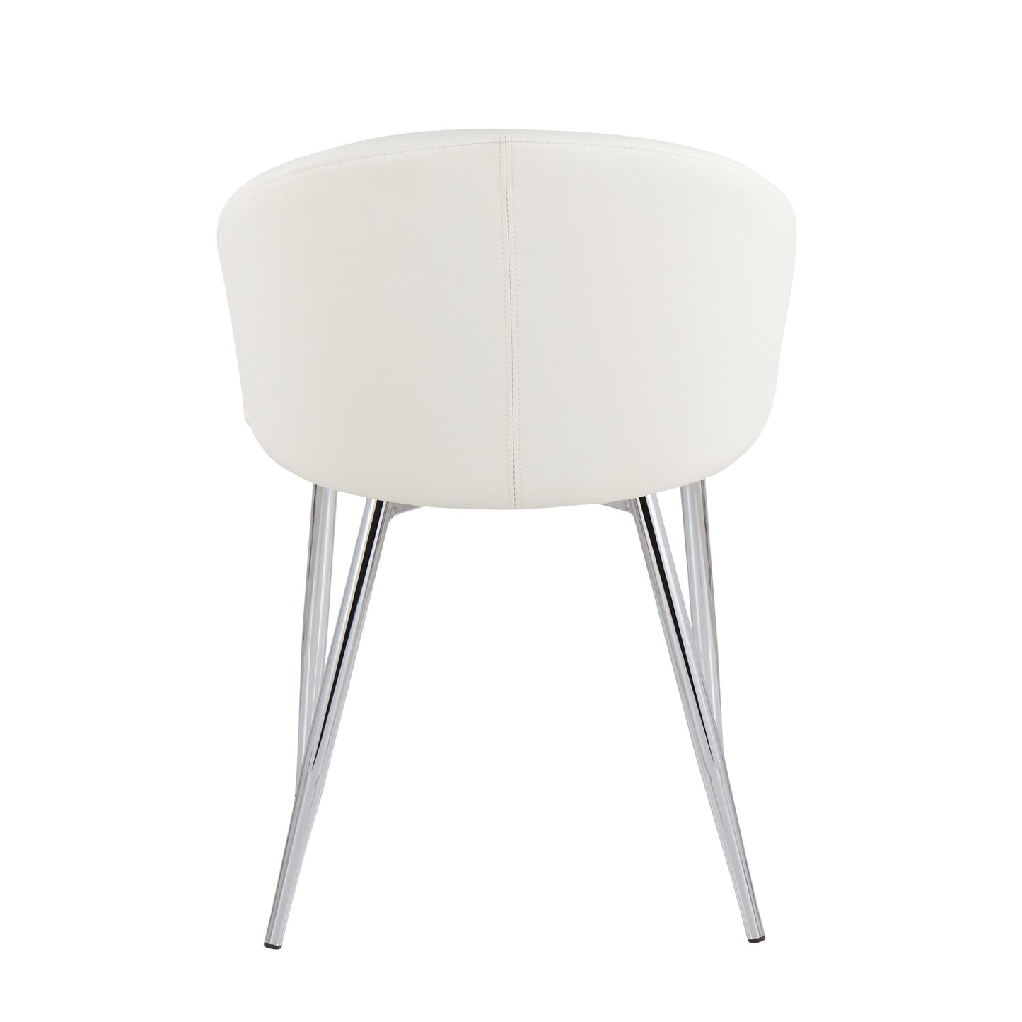 Claire Contemporary/Glam Chair in Gold Metal and Black Faux Leather