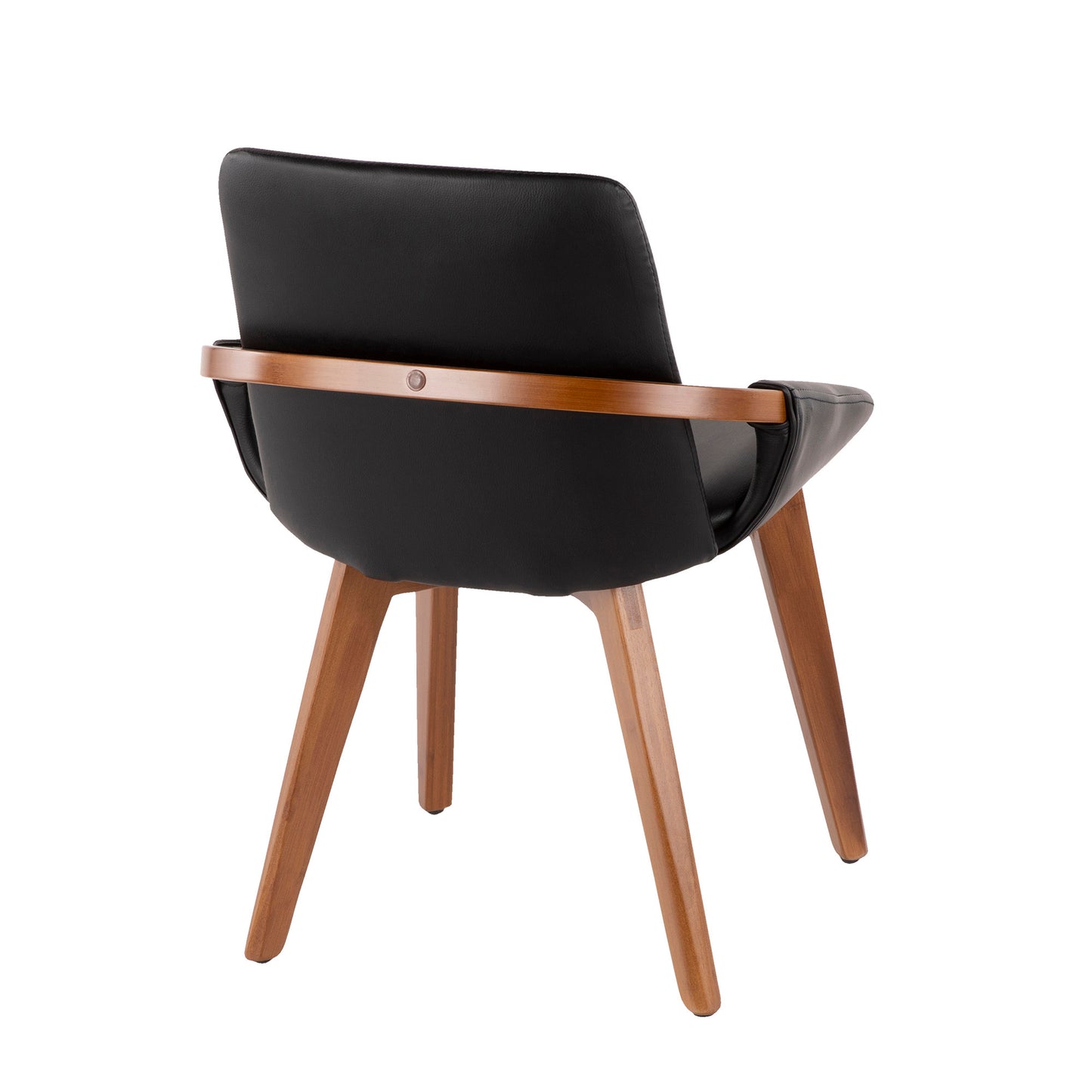 Cosmo Mid-Century Chair in Natural Bamboo and Light Grey Noise Fabric