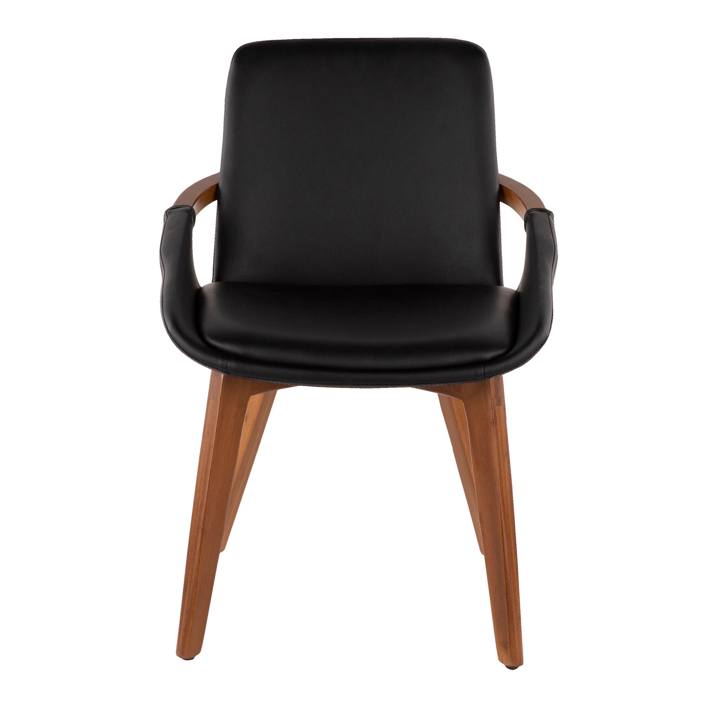 Cosmo Mid-Century Chair in Natural Bamboo and Light Grey Noise Fabric