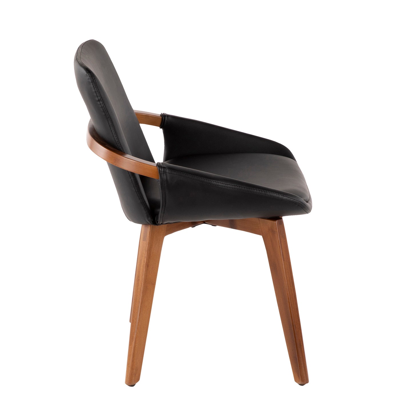 Cosmo Mid-Century Chair in Natural Bamboo and Light Grey Noise Fabric