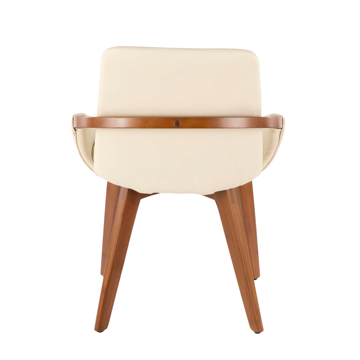 Cosmo Mid-Century Chair in Natural Bamboo and Light Grey Noise Fabric