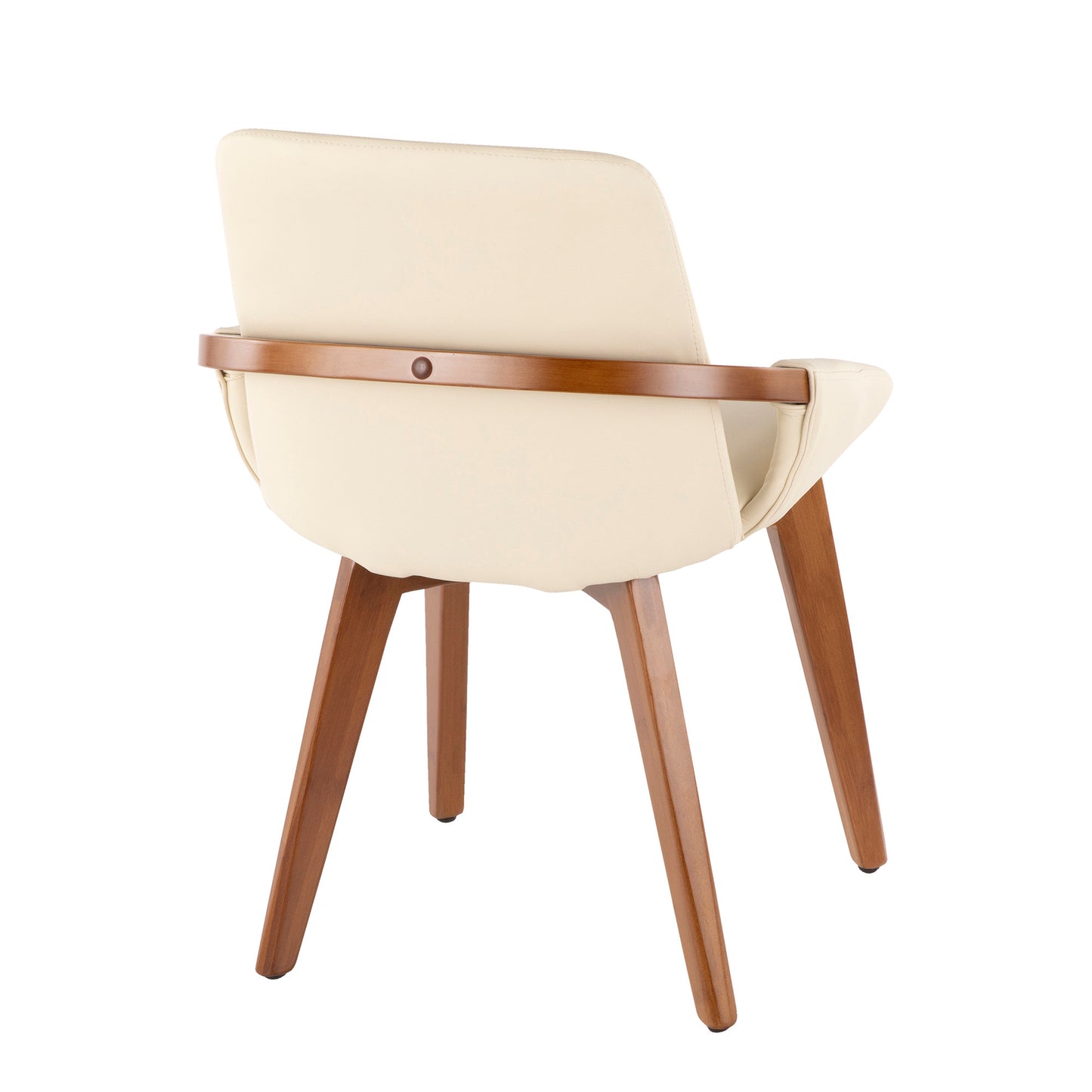 Cosmo Mid-Century Chair in Natural Bamboo and Light Grey Noise Fabric