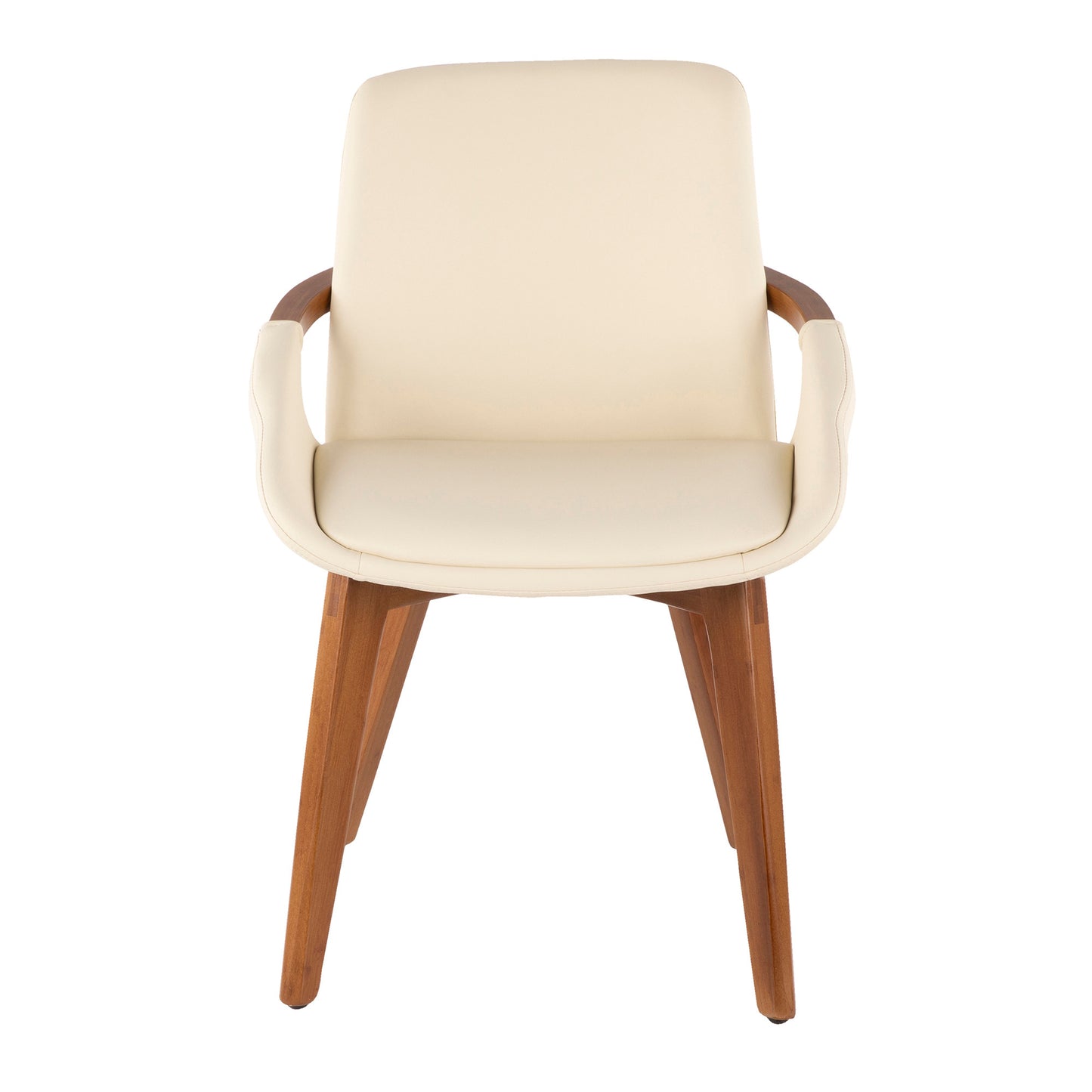 Cosmo Mid-Century Chair in Natural Bamboo and Light Grey Noise Fabric