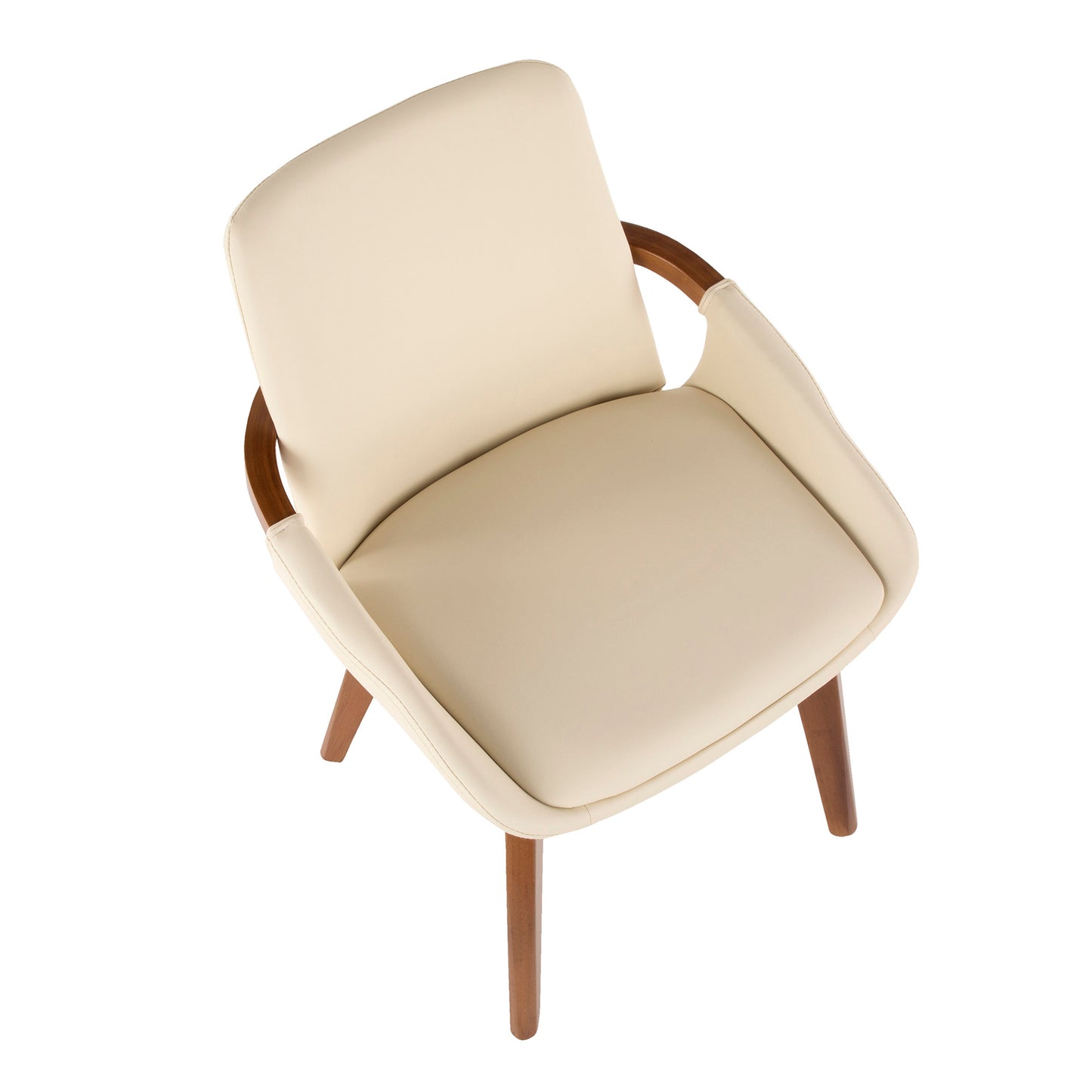 Cosmo Mid-Century Chair in Natural Bamboo and Light Grey Noise Fabric