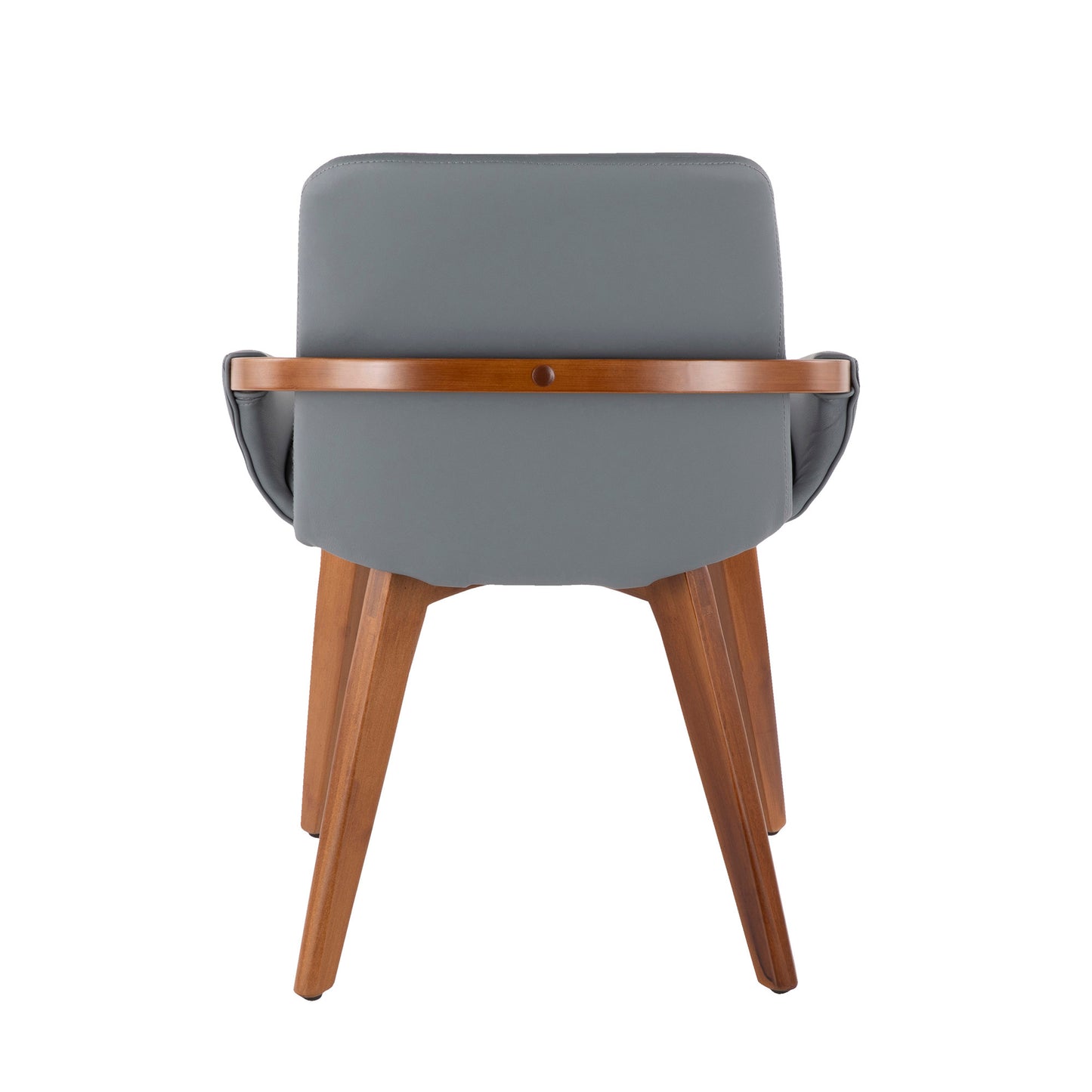 Cosmo Mid-Century Chair in Natural Bamboo and Light Grey Noise Fabric