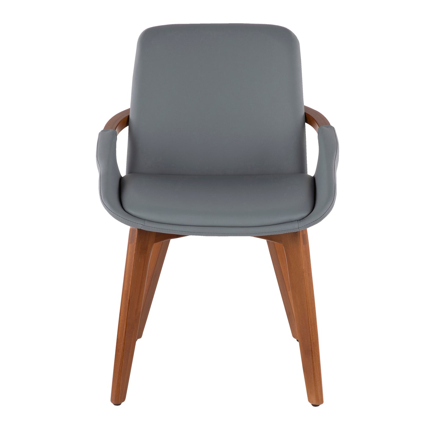 Cosmo Mid-Century Chair in Natural Bamboo and Light Grey Noise Fabric