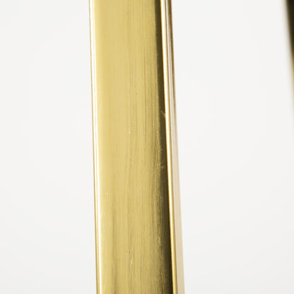 Cosmo Contemporary/Glam Dining Table in Gold Metal and Clear Tempered Glass
