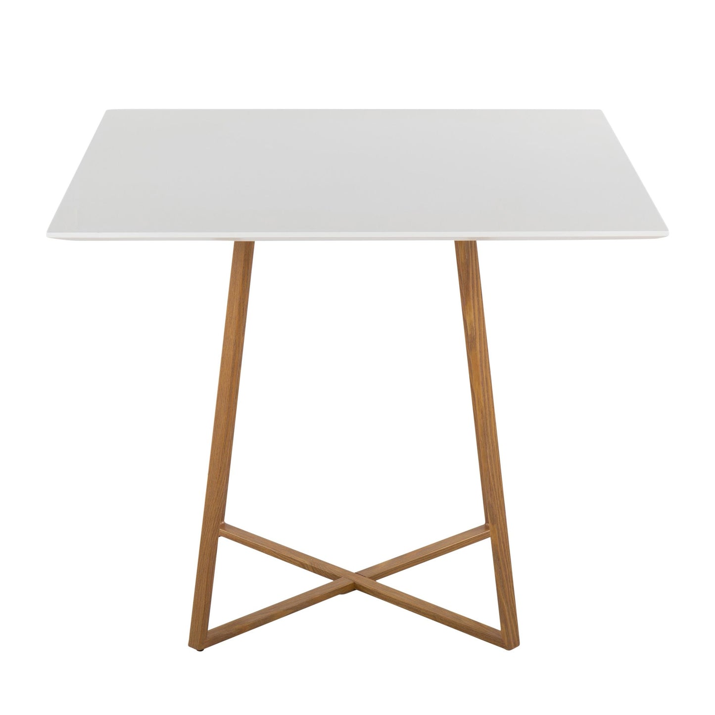 Cosmo Contemporary/glam Square Dining Table with Gold Metal Legs and Clear Glass Top