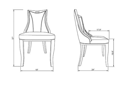 Manhattan Comfort Emperor Dining Chair - Set of 2