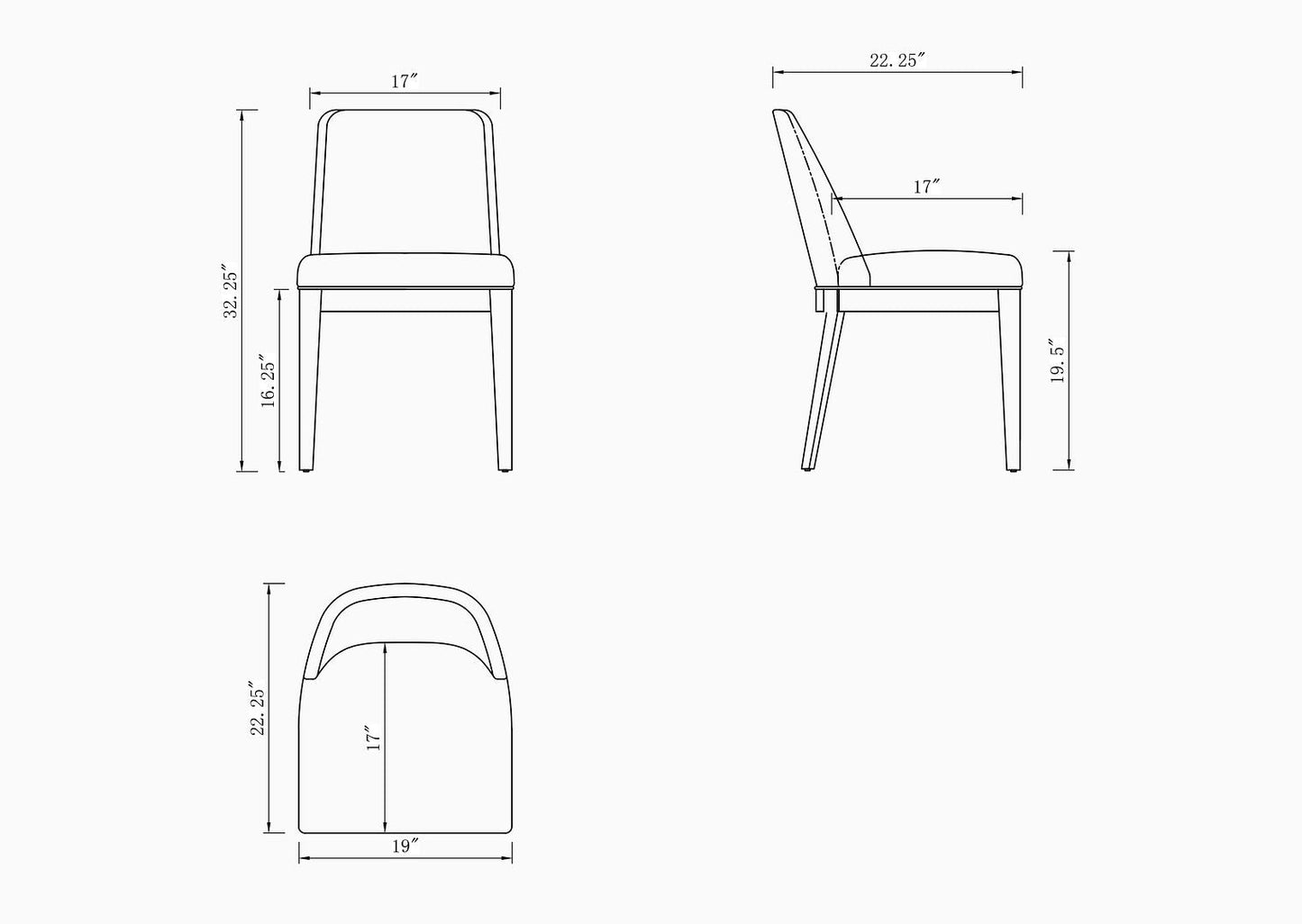 Manhattan Comfort Gansevoort Dining Chair - Set of 2