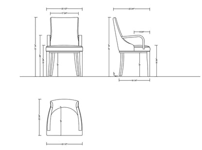 Manhattan Comfort Shubert Dining Armchair