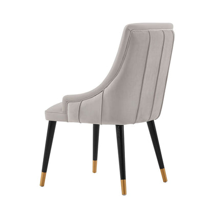 Manhattan Comfort Modern Eda Velvet and Leatherette Dining Chair