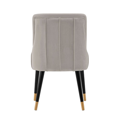 Manhattan Comfort Modern Eda Velvet and Leatherette Dining Chair