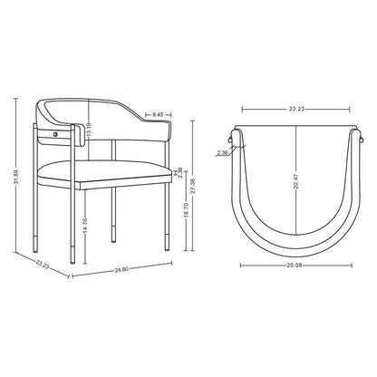 Manhattan Comfort Lia Dining Armchair