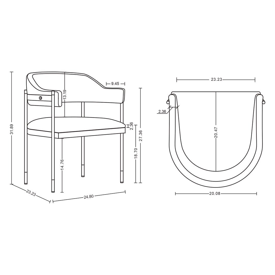 Manhattan Comfort Lia Dining Armchair