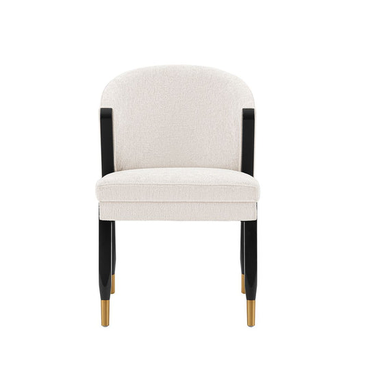 Manhattan Comfort Modern Ola Chenille Dining Chair in Cream