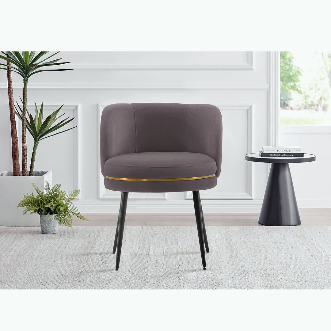 Manhattan Comfort Modern Kaya Pleated Velvet Dining Chair