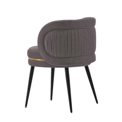 Manhattan Comfort Modern Kaya Pleated Velvet Dining Chair