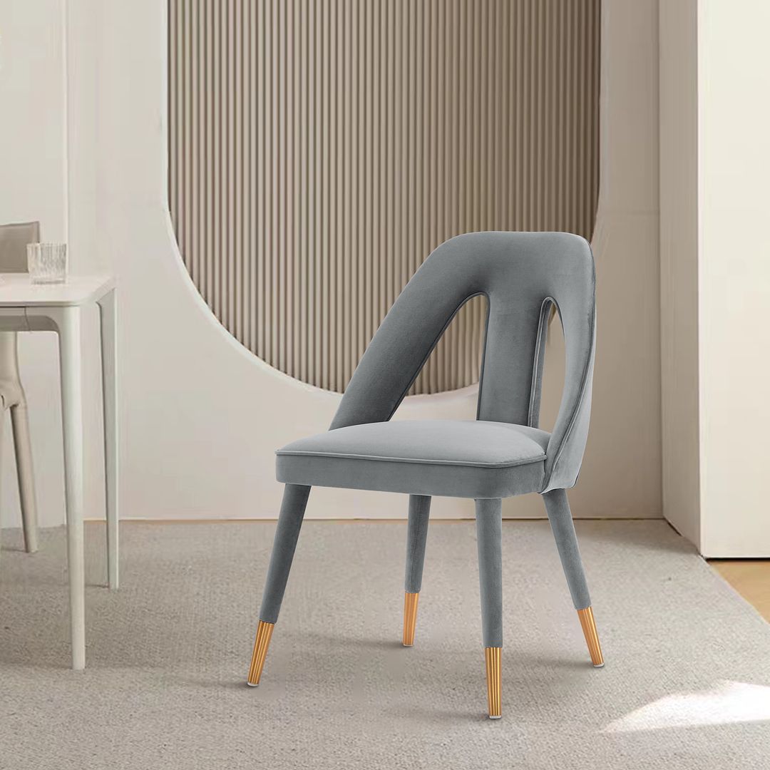 Manhattan Comfort Modern Neda Velvet  Dining Chair