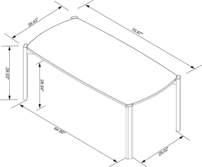 Manhattan Comfort Gales 70.87 Dining Table