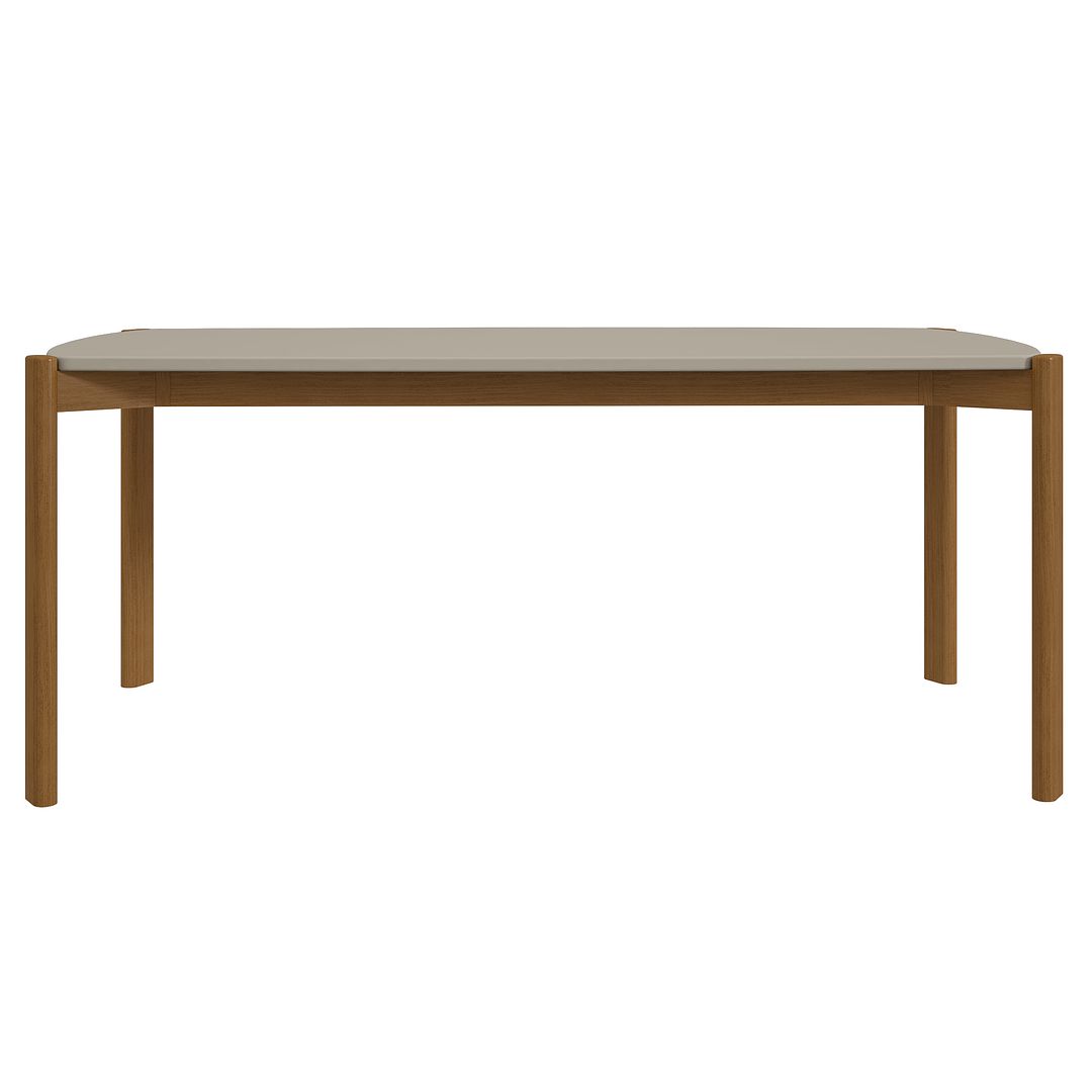 Manhattan Comfort Mid-Century Modern Gales 70.87 Dining Table with Solid Wood Legs