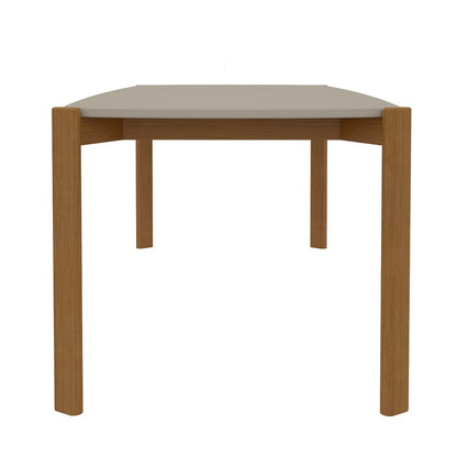 Manhattan Comfort Mid-Century Modern Gales 70.87 Dining Table with Solid Wood Legs