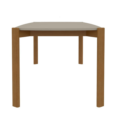 Manhattan Comfort Mid-Century Modern Gales 70.87 Dining Table with Solid Wood Legs