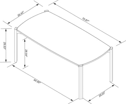 Manhattan Comfort Gales 70.87 Dining Table