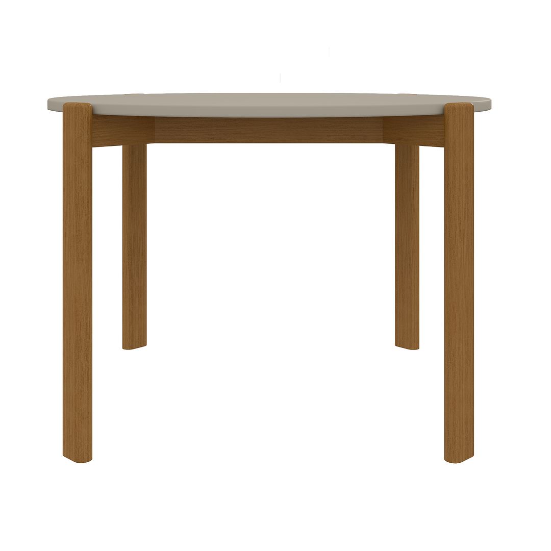 Manhattan Comfort Mid-Century Modern Gales Round 46.54 Dining Table with Solid Wood Legs