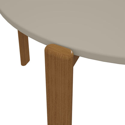 Manhattan Comfort Mid-Century Modern Gales Round 46.54 Dining Table with Solid Wood Legs