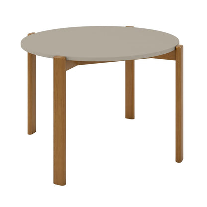 Manhattan Comfort Mid-Century Modern Gales Round 46.54 Dining Table with Solid Wood Legs