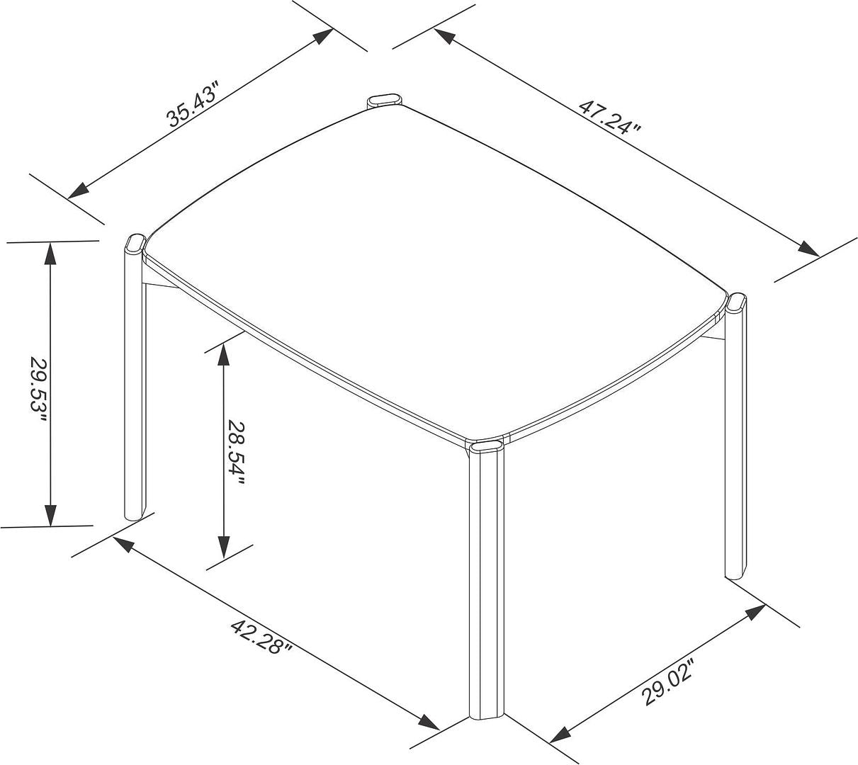 Manhattan Comfort Gales 47.24 Dining Table