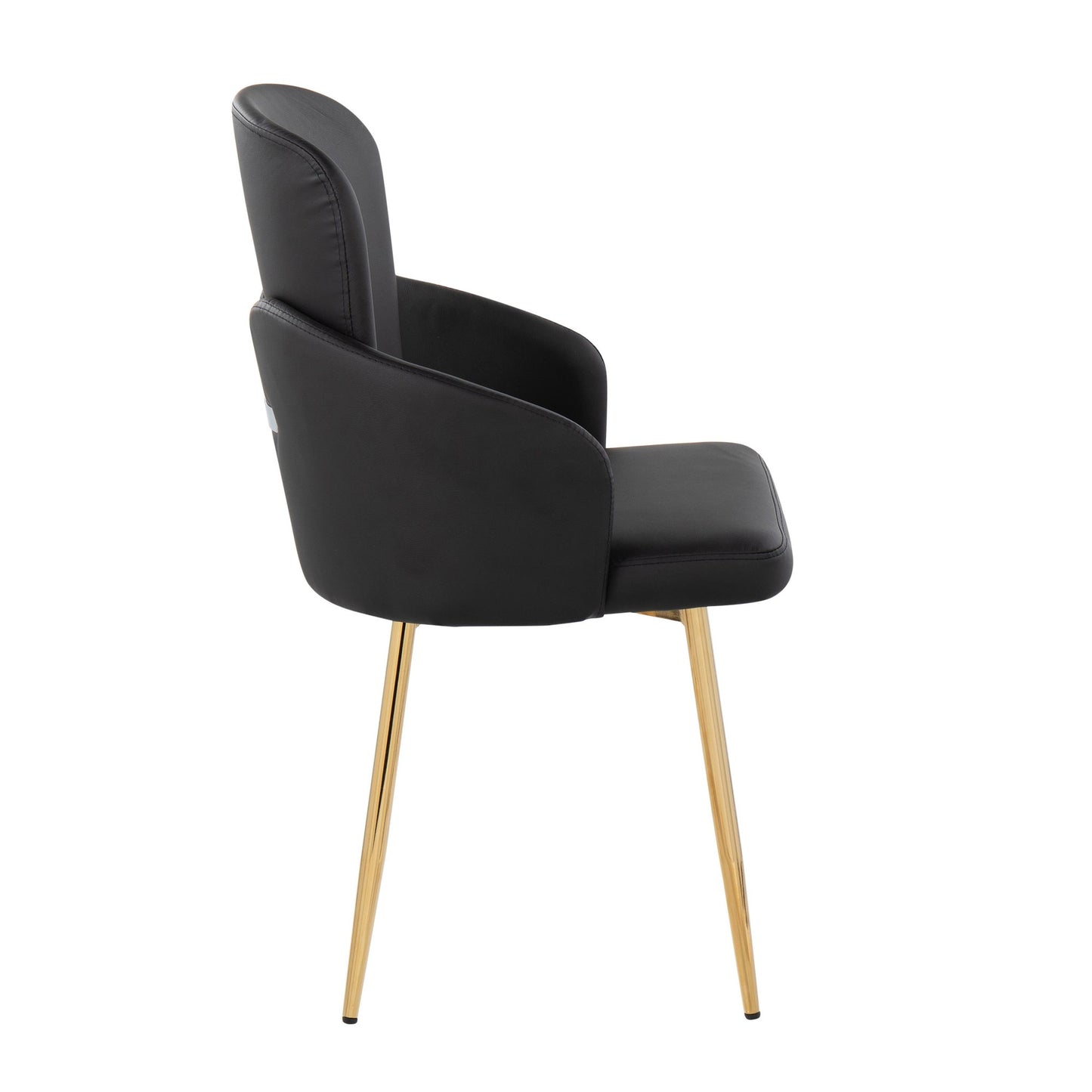 Curvo Mid-Century Modern Dining/Accent Chair in Walnut Wood