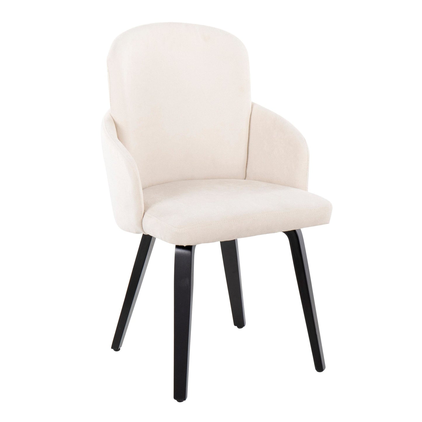 Dahlia Contemporary Dining Chair in Gold Metal and Black Faux Leather with Chrome Accent   - Set of 2