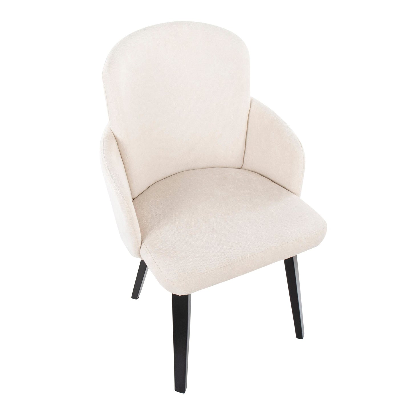 Dahlia Contemporary Dining Chair in Gold Metal and Black Faux Leather with Chrome Accent   - Set of 2