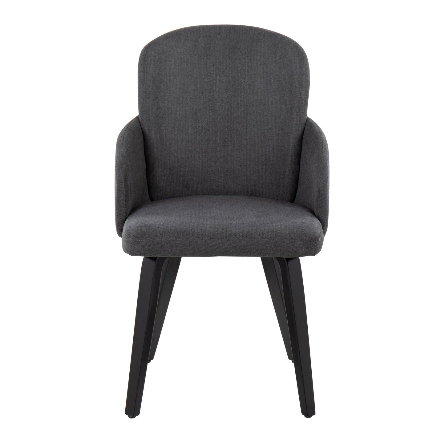 Dahlia Contemporary Dining Chair in Gold Metal and Black Faux Leather with Chrome Accent   - Set of 2
