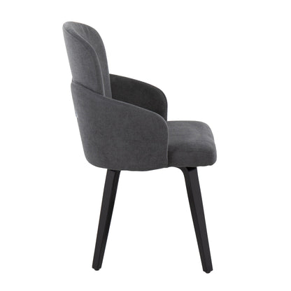 Dahlia Contemporary Dining Chair in Gold Metal and Black Faux Leather with Chrome Accent   - Set of 2