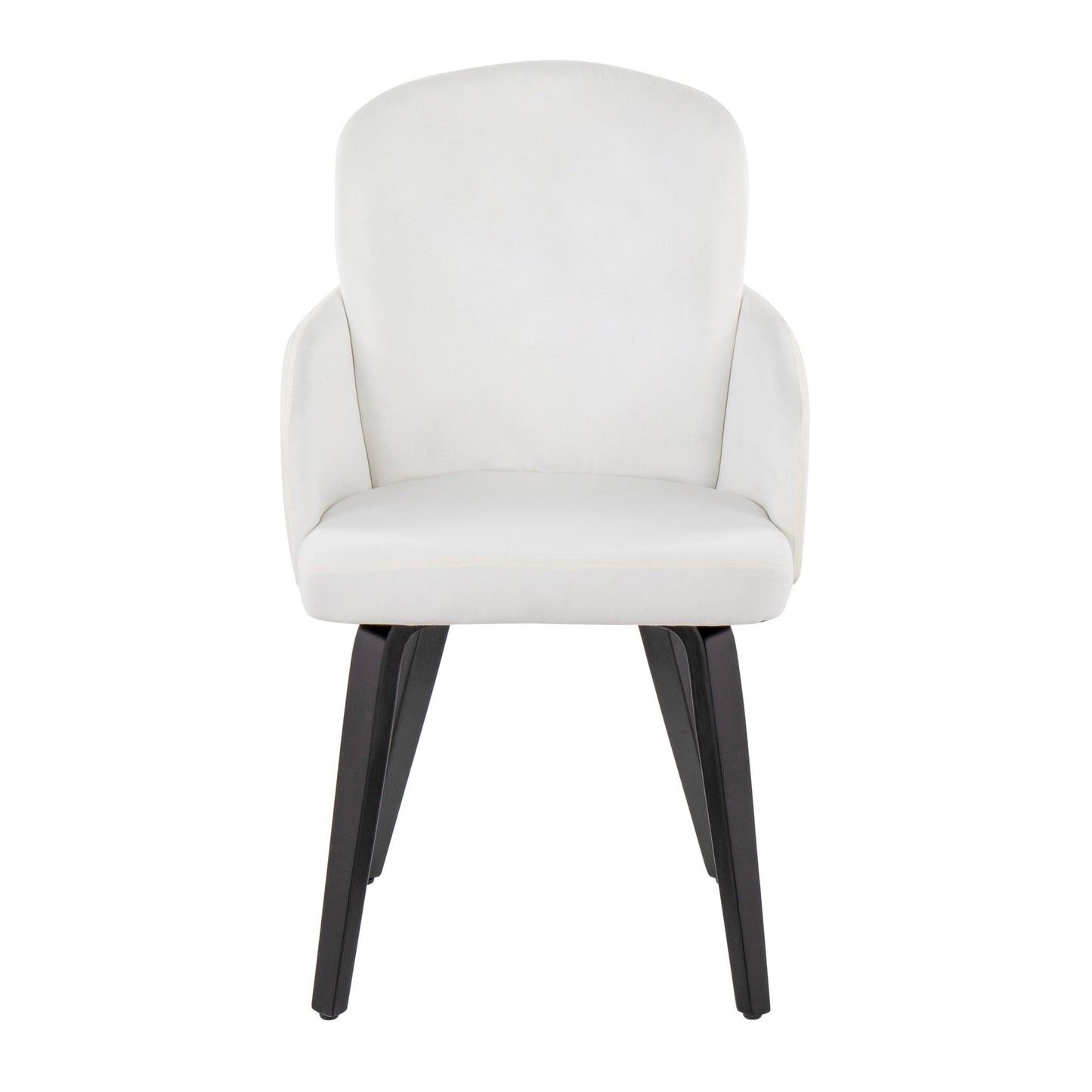 Dahlia Contemporary Dining Chair in Gold Metal and Black Faux Leather with Chrome Accent   - Set of 2