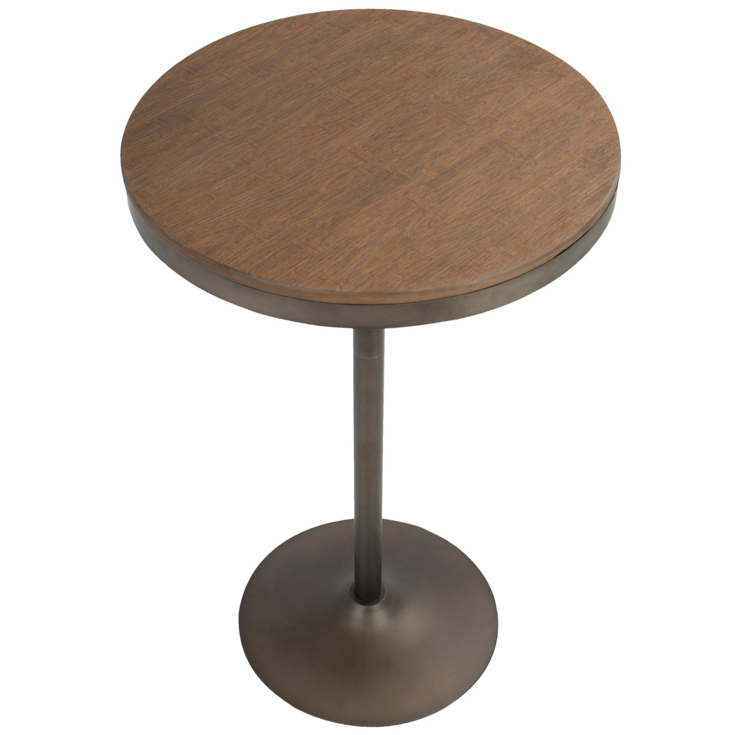 Dakota Industrial Adjustable Bar / Dinette Table in Antique and Brown