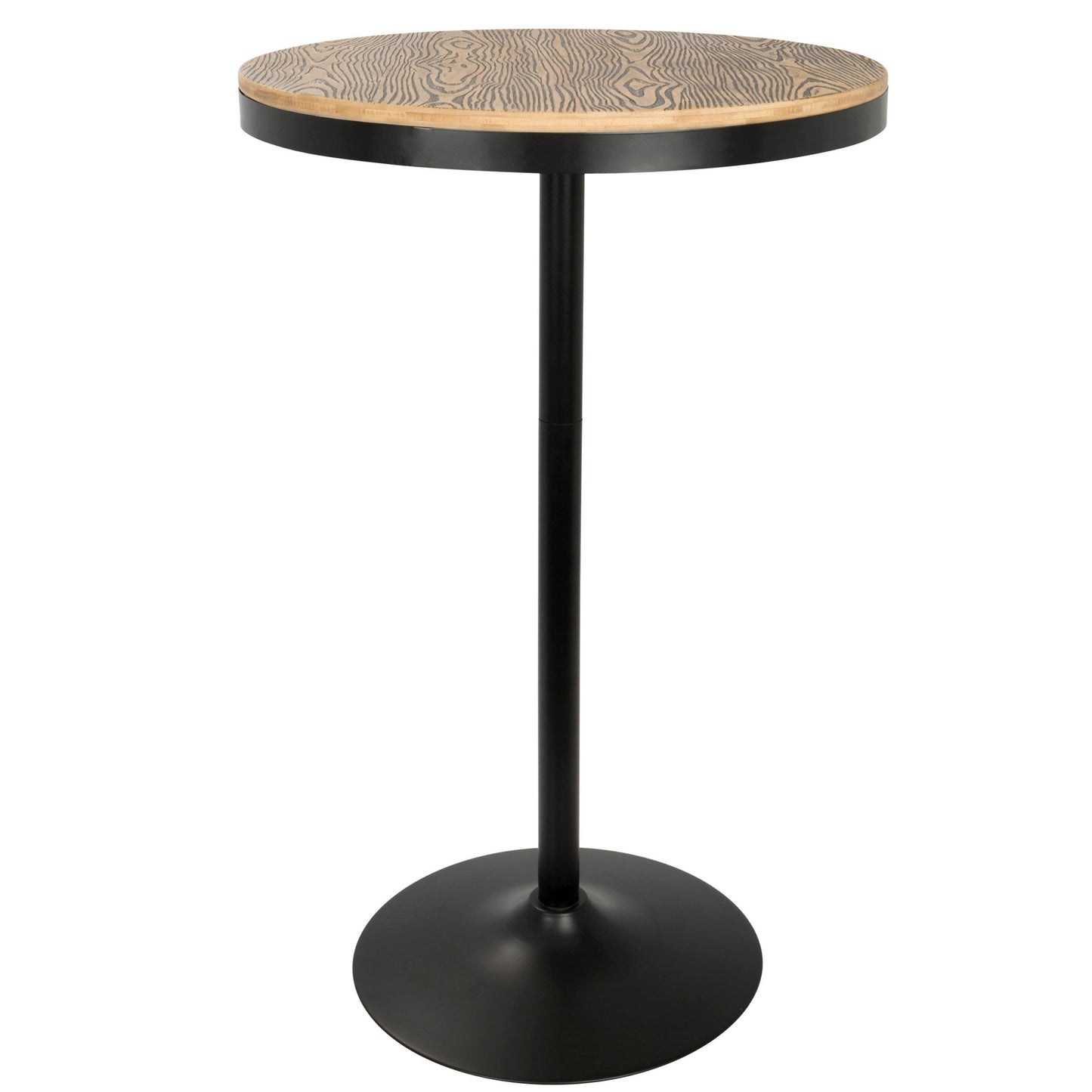 Dakota Industrial Adjustable Bar / Dinette Table in Antique and Brown