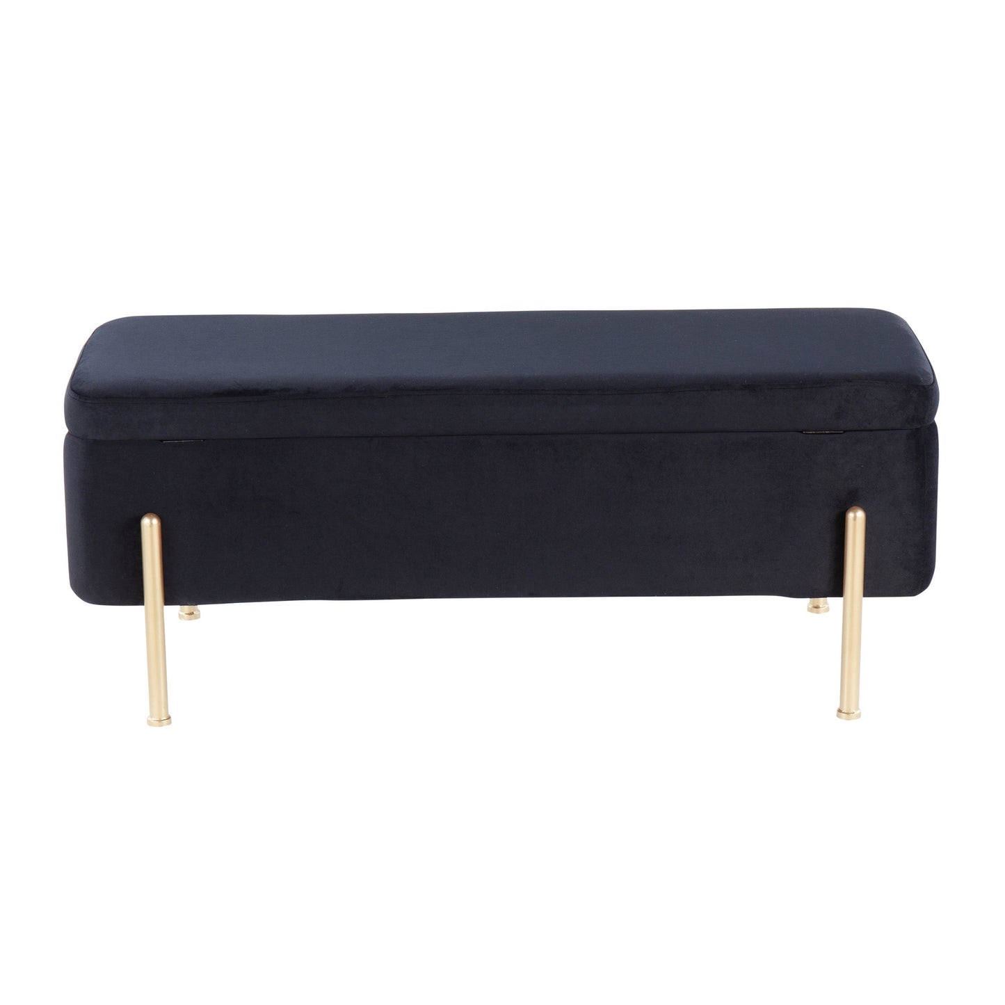 Daniella Contemporary Dining Chair in Gold Steel and Black Faux Leather   - Set of 2