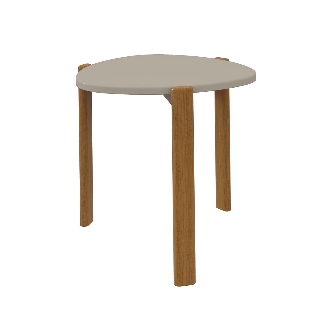 Manhattan Comfort Mid-Century Modern Gales End Table with Solid Wood Legs