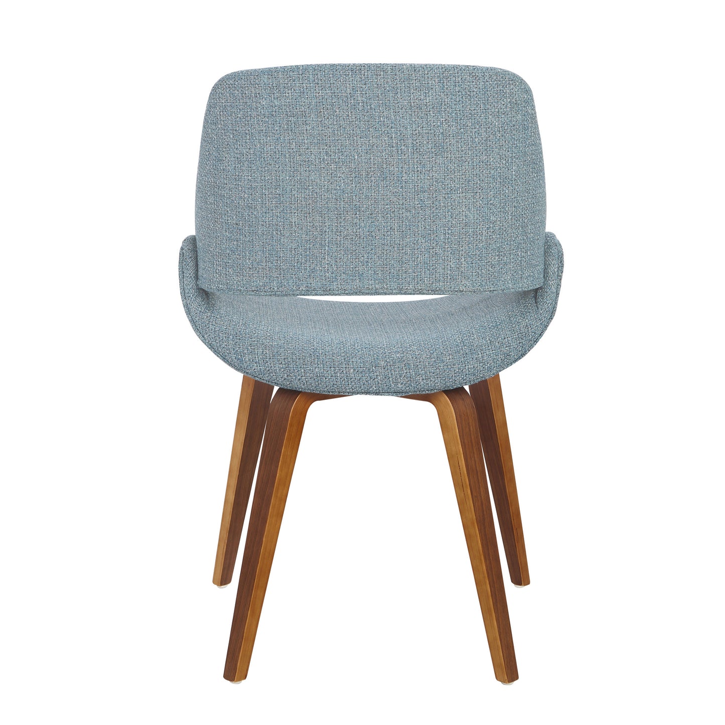 Fabrico Mid-Century Modern Dining/Accent Chair in Walnut and Charcoal Fabric by LumiSource - Set of 2
