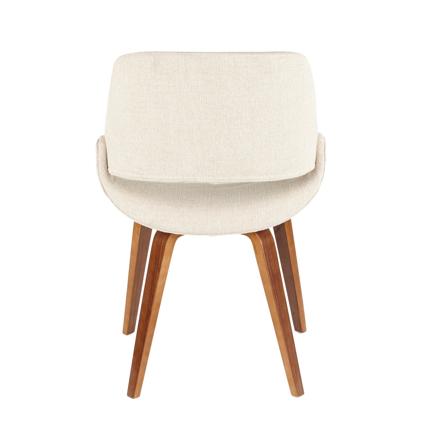 Fabrico Mid-Century Modern Dining/Accent Chair in Walnut and Charcoal Fabric by LumiSource - Set of 2